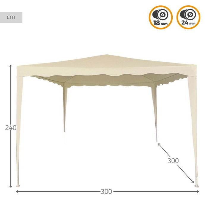 Aktive Cenador 300x300x240 cm Poliéster Crema - Color Baby