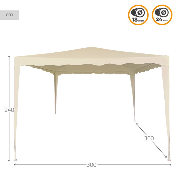 Color Baby Aktive-Cenador 300x300x240 cm Crema Color Baby Aktive-Cenador 300x300x240 cm Crema