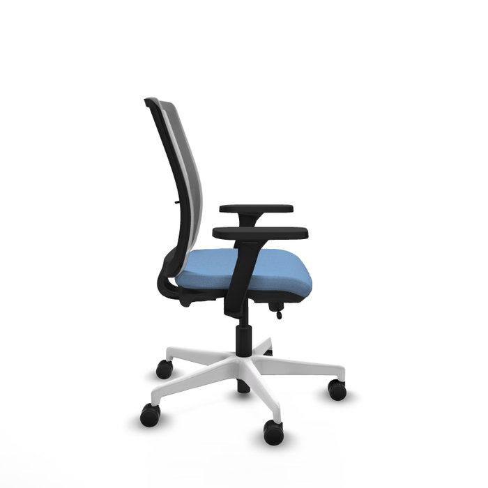 PIQUERAS Y CRESPO Silla de oficina Haches con mecanismo Sincro/Traslack Azul cielo y Gris PIQUERAS Y CRESPO Silla de oficina Haches con mecanismo Sincro/Traslack Azul cielo y Gris