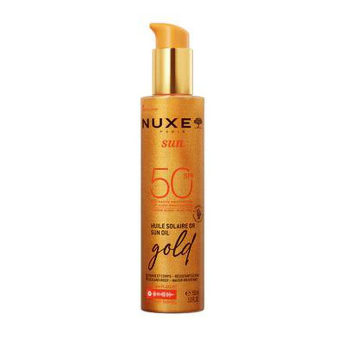Nuxe Huile Bronceador Gold SPF50 Aceite Protector Solar Facial y Corporal Nuxe Huile Bronceador Gold SPF50 Aceite Protector Solar Facial y Corporal