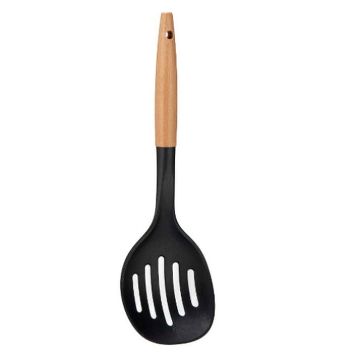 Espumadera Kinvara Negro Natural Madera Plástico 11 x 35 x 4 cm 10,5 x 35 cm (12 Unidades)