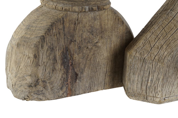 DKD Home Decor Portavelas de Teca Natural Surtida