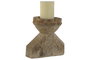 DKD Home Decor Portavelas de Teca Natural Surtida