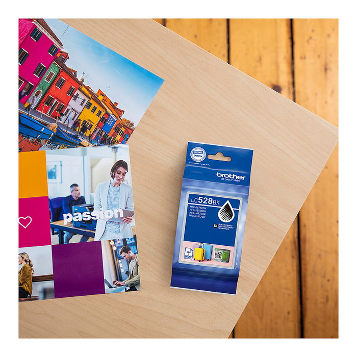 Brother Tintenpatrone LC-528BK Negro Cartucho de Tinta Original - 6.000 Páginas, Compatible con MFC-J6760DW/J6960DW