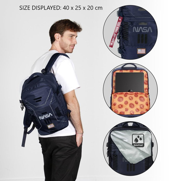 Karactermania Mochila Mercury NASA Spaceship Azul Oscuro