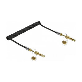 DeLOCK 85837 Cable de audio en espiral 3,5 mm con adaptador de tornillo 2 m