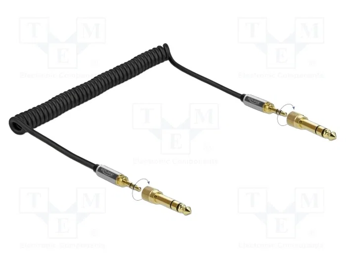 DeLOCK 85837 Cable de audio en espiral 3,5 mm con adaptador de tornillo 2 m DeLOCK 85837 Cable de audio en espiral 3,5 mm con adaptador de tornillo 2 m