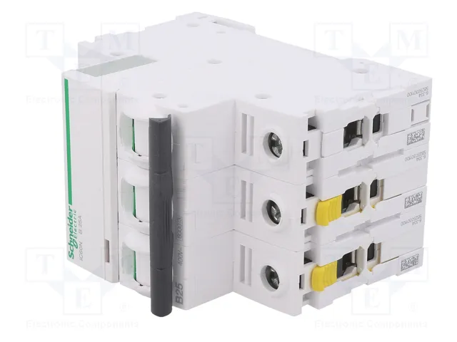 SCHNEIDER ELECTRIC iC60N Interruptor magnetotérmico 25A 3 polos Característica B SCHNEIDER ELECTRIC iC60N Interruptor magnetotérmico 25A 3 polos Característica B