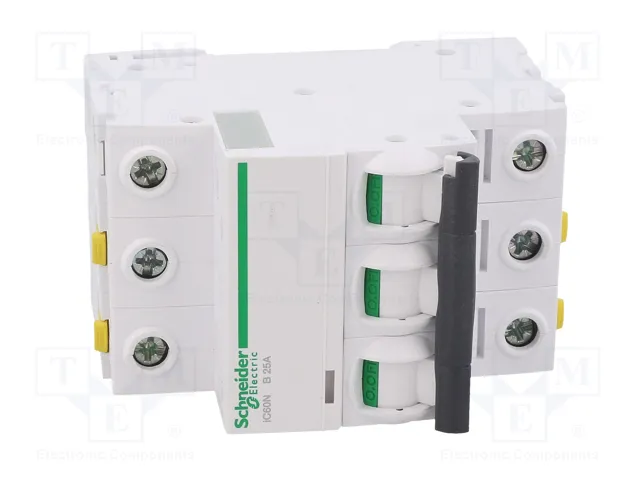 SCHNEIDER ELECTRIC iC60N Interruptor magnetotérmico 25A 3 polos Característica B SCHNEIDER ELECTRIC iC60N Interruptor magnetotérmico 25A 3 polos Característica B