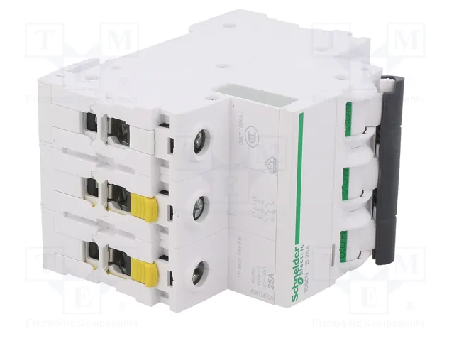 SCHNEIDER ELECTRIC iC60N Interruptor magnetotérmico 25A 3 polos Característica B SCHNEIDER ELECTRIC iC60N Interruptor magnetotérmico 25A 3 polos Característica B