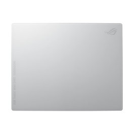 ASUS ROG Moonstone Ace L Alfombrilla de Ratón Gaming en Vidrio Templado, Blanco con Estampado, Base Antiderrapante, 500x400x4 mm
