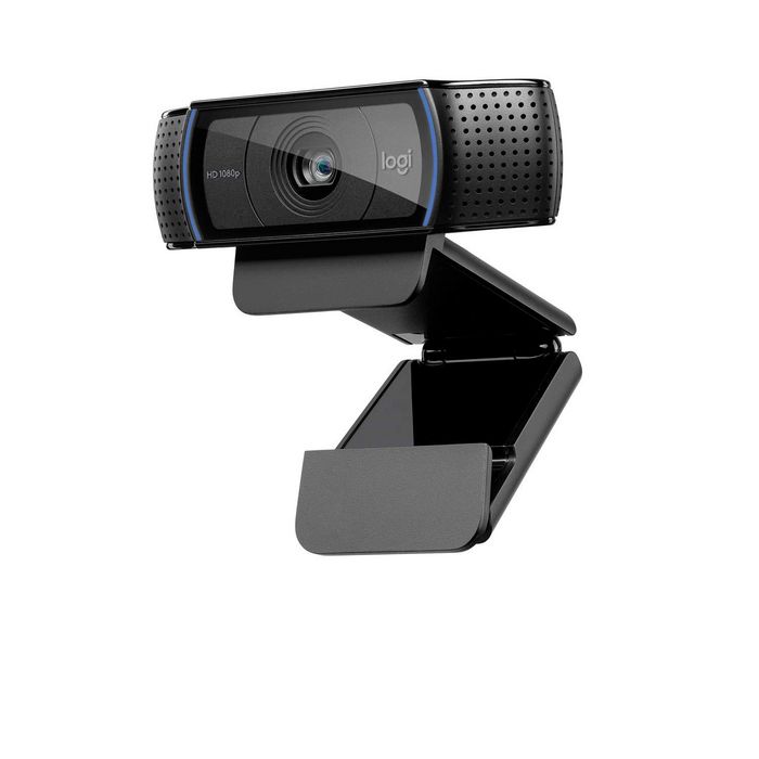 Logitech Webcam HD Pro C920s - Autofocus, RightLight 2, Micrófonos Duales, Tapa de Privacidad, Ideal para Videoconferencias y Streaming