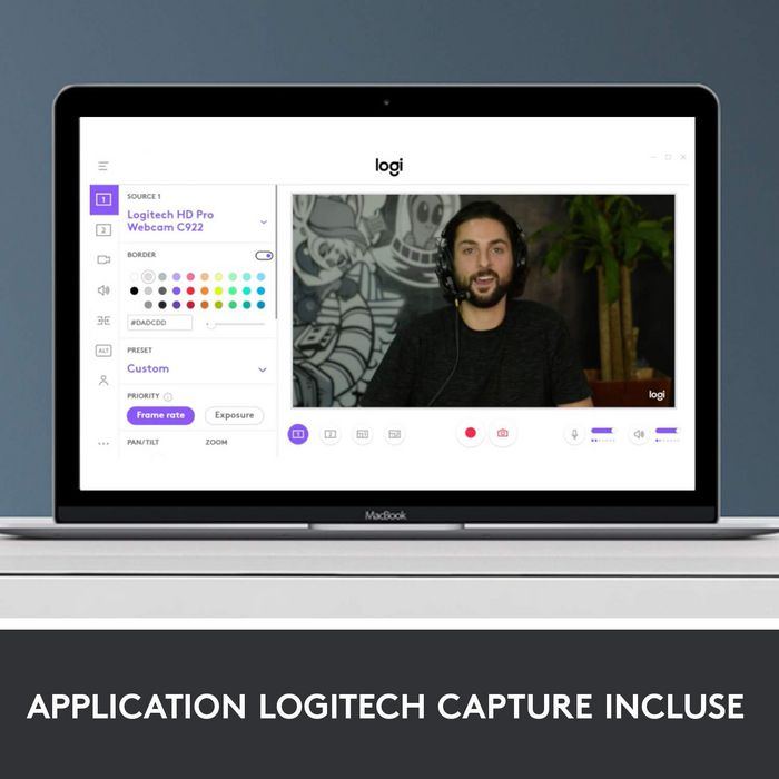 Logitech Webcam HD Pro C920s - Autofocus, RightLight 2, Micrófonos Duales, Tapa de Privacidad, Ideal para Videoconferencias y Streaming
