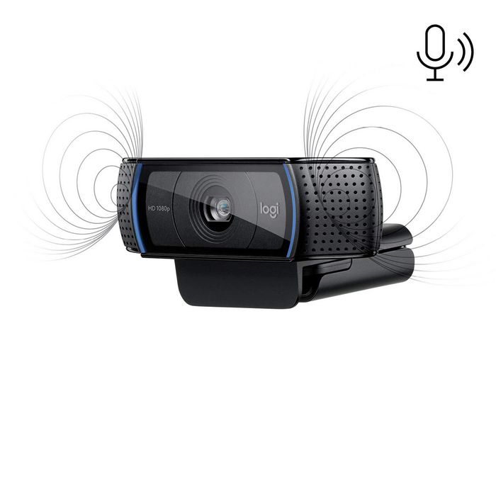 Logitech Webcam HD Pro C920s - Autofocus, RightLight 2, Micrófonos Duales, Tapa de Privacidad, Ideal para Videoconferencias y Streaming