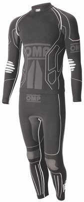 OMP Camiseta Técnica KS WINTER-R MY2017 Negra Talla XXL, Ropa Interior Ignífuga para Karting y Competición - OMPKE0-3021-B01-071-XXL
