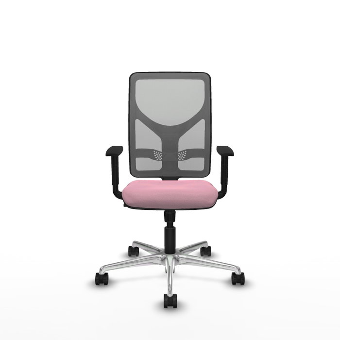 PIQUERAS Y CRESPO Silla de oficina Motilla con mecanismo Sincro, Rosa y Gris