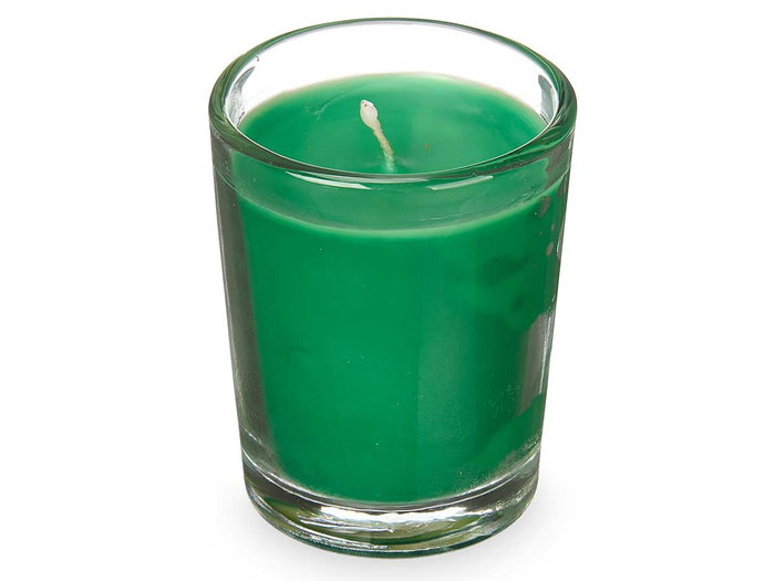 Acorde Set 6 Velas Vaso Vidrio Bambú 16x11x6.5cm (Set de 12)