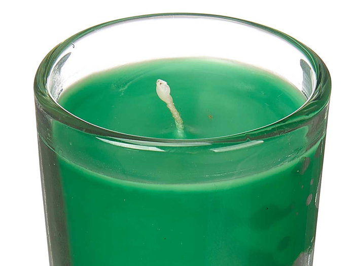 Acorde Set 6 Velas Vaso Vidrio Bambú 16x11x6.5cm (Set de 12)