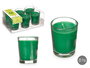 Acorde Set 6 Velas Vaso Vidrio Bambú 16x11x6.5cm (Set de 12)