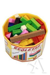 LADO MATERIAL DIDACTICO Regletas fraccionadas método Pio-Pio, 52 piezas con libro de regalo