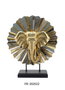 DKD Home Decor Figura de Elefante en Resina y Cristal Dorado