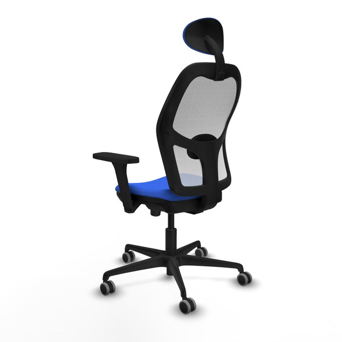 PIQUERAS Y CRESPO Silla de oficina Jorquera con mecanismo Sincro/Traslack Azul y Blanco