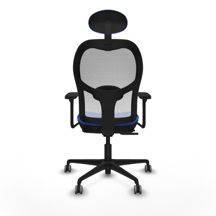 PIQUERAS Y CRESPO Silla de oficina Jorquera con mecanismo Sincro/Traslack Azul y Blanco