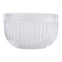 Day Bol de Vidrio Borosilicato 500 ml para Postres, Sopas o Desayuno, Transparente con Relieve Estriado, Diámetro 12 cm