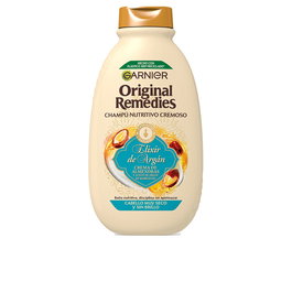 Garnier Champú Elixir de Argán 400 ml, Hidratante para Cabello Seco