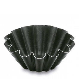 MATFER Molde para Flan Rizado, Diámetro 8 cm, Pack de 12 Unidades, Utensilio de Pastelería