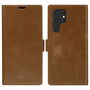 dbramante1928 Funda Tipo Folio de Cuero Genuino Marrón Claro para Samsung Galaxy S22 Ultra