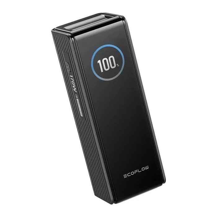 EcoFlow EF-RAPID25K140W-B-EU Power Bank RAPID 25K de 25000 mAh y 170W con Pantalla, Negro