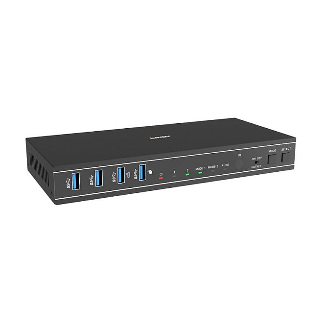 LINDY 39314 Switch KVM 4 Puertos HDMI 4K60 USB 3.2 Gen 1 Negro