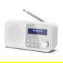 Sharp DR-P420(WH) Radio Portátil Digital DAB/DAB+/FM Bluetooth 5.0, Pantalla LCD, USB, Alarma, Blanco, con Batería