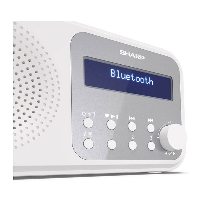 Sharp DR-P420(WH) Radio Portátil Digital DAB/DAB+/FM Bluetooth 5.0, Pantalla LCD, USB, Alarma, Blanco, con Batería Sharp DR-P420(WH) Radio Portátil Digital DAB/DAB+/FM Bluetooth 5.0, Pantalla LCD, USB, Alarma, Blanco, con Batería