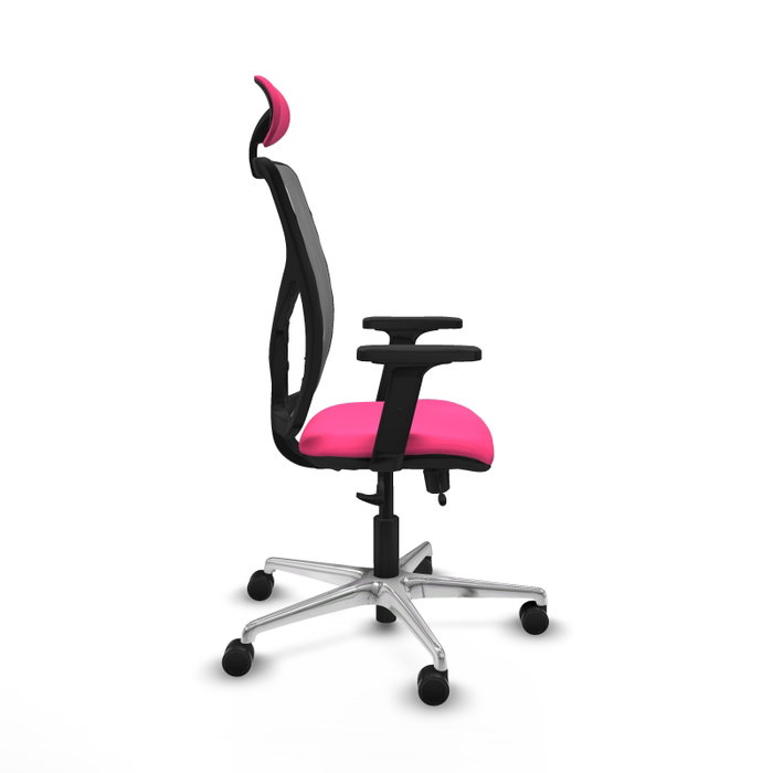 PIQUERAS Y CRESPO Silla de oficina Motilla Rosa y Gris