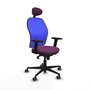PIQUERAS Y CRESPO Silla de oficina Jorquera con mecanismo Sincro, Morado y Azul