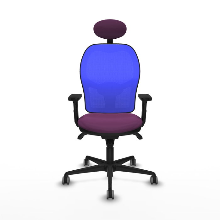 PIQUERAS Y CRESPO Silla de oficina Jorquera con mecanismo Sincro, Morado y Azul