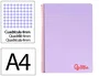Liderpapel Cuaderno espiral A4 Wonder violeta 80 hojas cuadro 4mm con margen