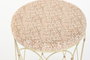 DKD Home Decor Mesita Auxiliar Boho Natural Crema 35 x 49 x 35 cm