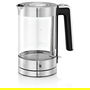 WMF Lono Wasserkocher 0413150011 Hervidor de Agua 1.7 L 3000 W Vidrio y Metal con Indicador de Nivel, Apagado Automático y Base 360°