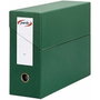 Pardo Caja de transferencia horizontal folio forrada verde