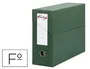 Pardo Caja Transferencia Folio Forrado Extra Doble Lomo 80 mm Estuche Interior Tarjetero Verde 390 x 270 x 115 mm