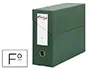 Pardo Caja Transferencia Folio Forrado Extra Doble Lomo 80 mm Estuche Interior Tarjetero Verde 390 x 270 x 115 mm