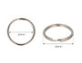 Innspiro Anilla doble para llavero metálica plateada 25mm (22mm) 240 unidades