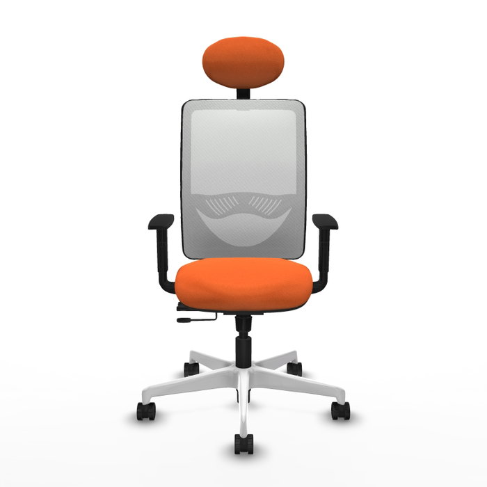 PIQUERAS Y CRESPO Silla de oficina Zulema Naranja y Blanco PIQUERAS Y CRESPO Silla de oficina Zulema Naranja y Blanco