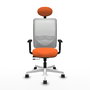 PIQUERAS Y CRESPO Silla de oficina Zulema Naranja y Blanco