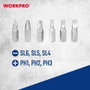 Workpro Destornillador de carraca 7 en 1 con cabeza articulada