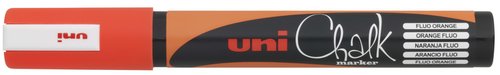 Uni-Ball Marcador de Tiza Líquida Chalk PWE-5M Naranja Flúor (6 unidades)