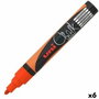 Uni-Ball Marcador de Tiza Líquida Chalk PWE-5M Naranja Flúor (6 unidades)